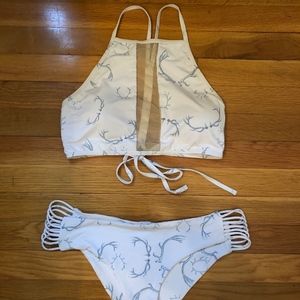 Cupshe White Antler Swimsuit